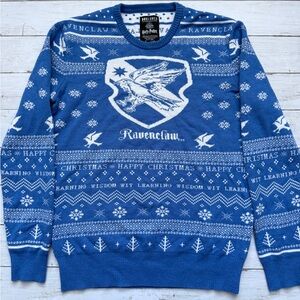 Harry Potter Ravenclaw Ugly Christmas Sweater Blue Size M BoxLunch